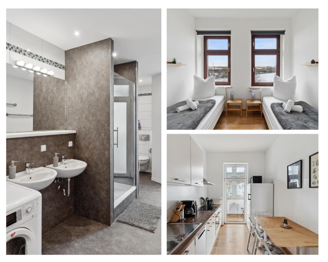 Apartment Fuer 13 Gaeste, 5 Schlafzimmer, 2 Baeder, 2 Loggia'S, Leipzig Zentrum Ost Dış mekan fotoğraf