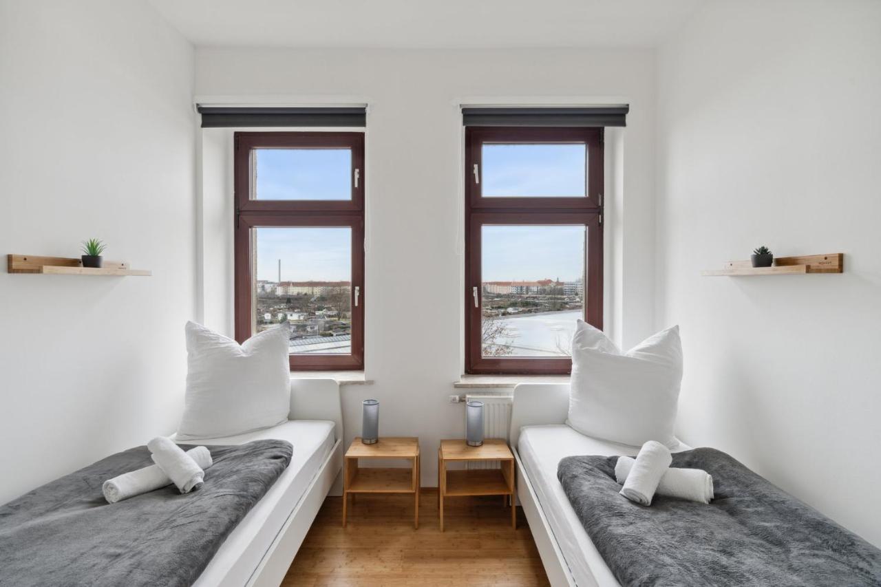 Apartment Fuer 13 Gaeste, 5 Schlafzimmer, 2 Baeder, 2 Loggia'S, Leipzig Zentrum Ost Dış mekan fotoğraf